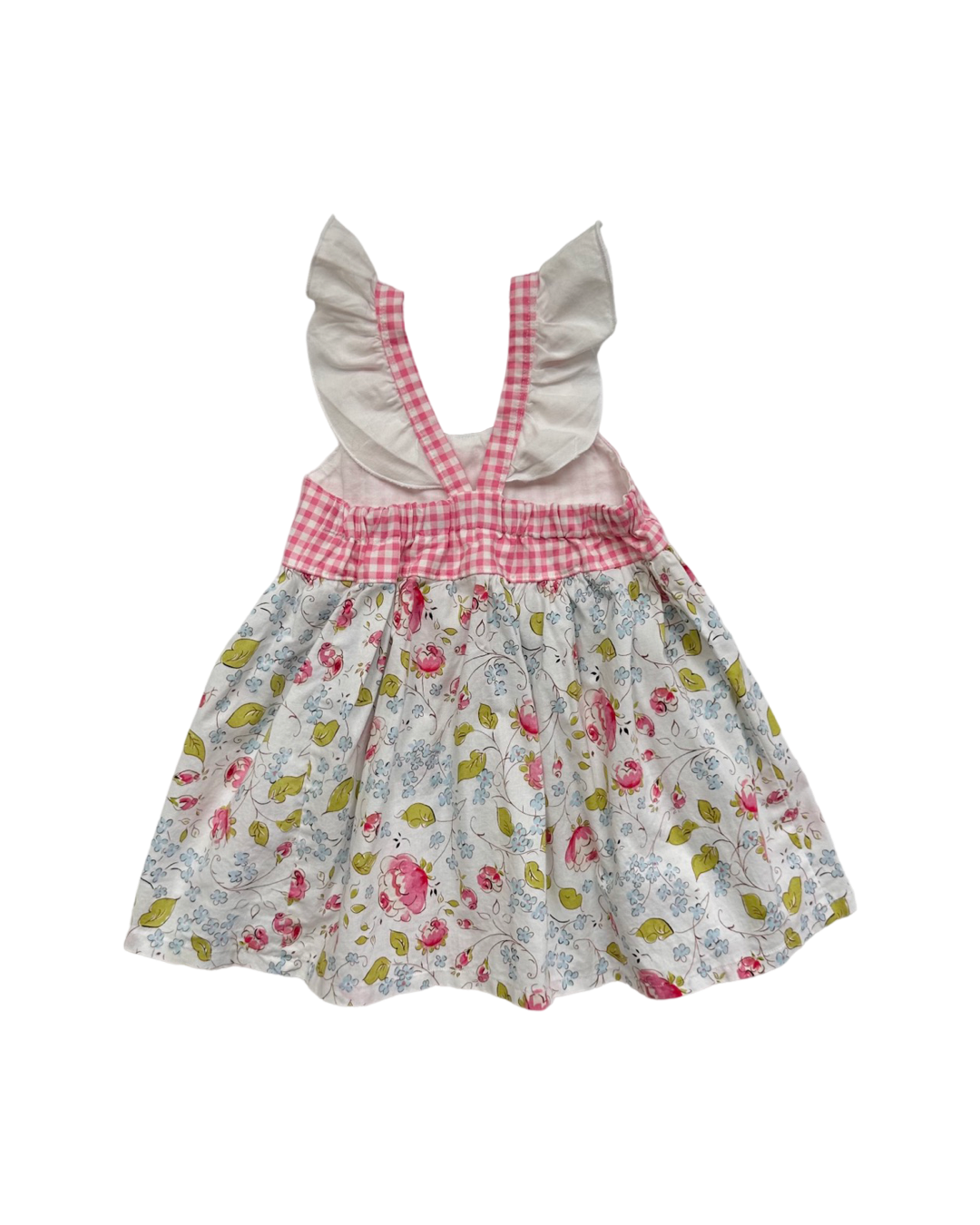 18M-24M Baby Girl Boutique Flutter Sleeve Pink Floral Dress