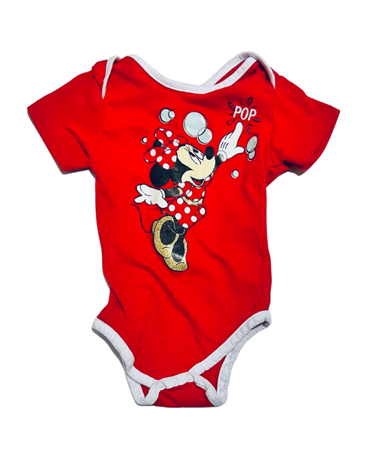 6-9M Baby Girl Red Disney Minnie Mouse Onesie