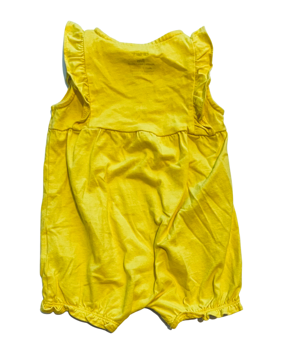 3M Baby Girl Yellow Carters Bubble Romper