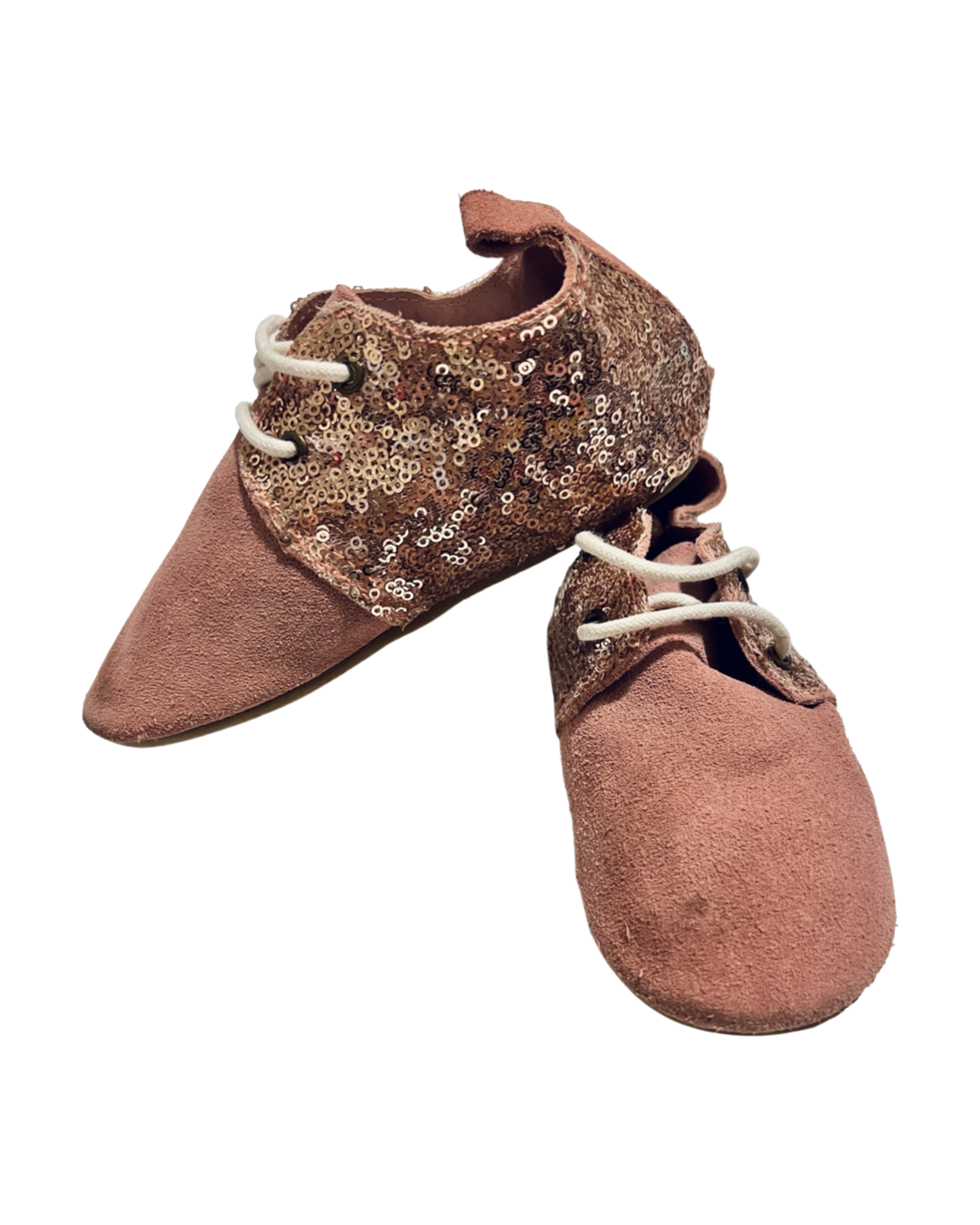 9C Toddler Girl Piper & Finn Rose Leather & Sequin Shoes