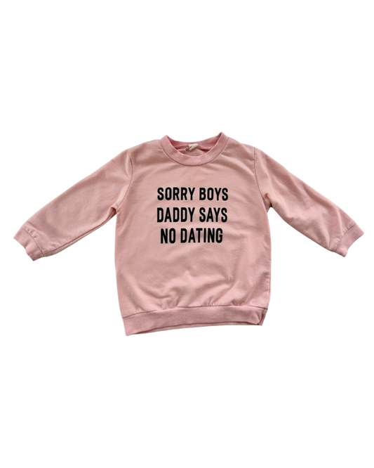 3T Toddler / 4T Toddler Girl Boutique No Dating Sweatshirt Top