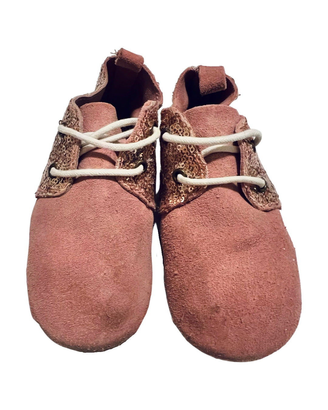 9C Toddler Girl Piper & Finn Rose Leather & Sequin Shoes