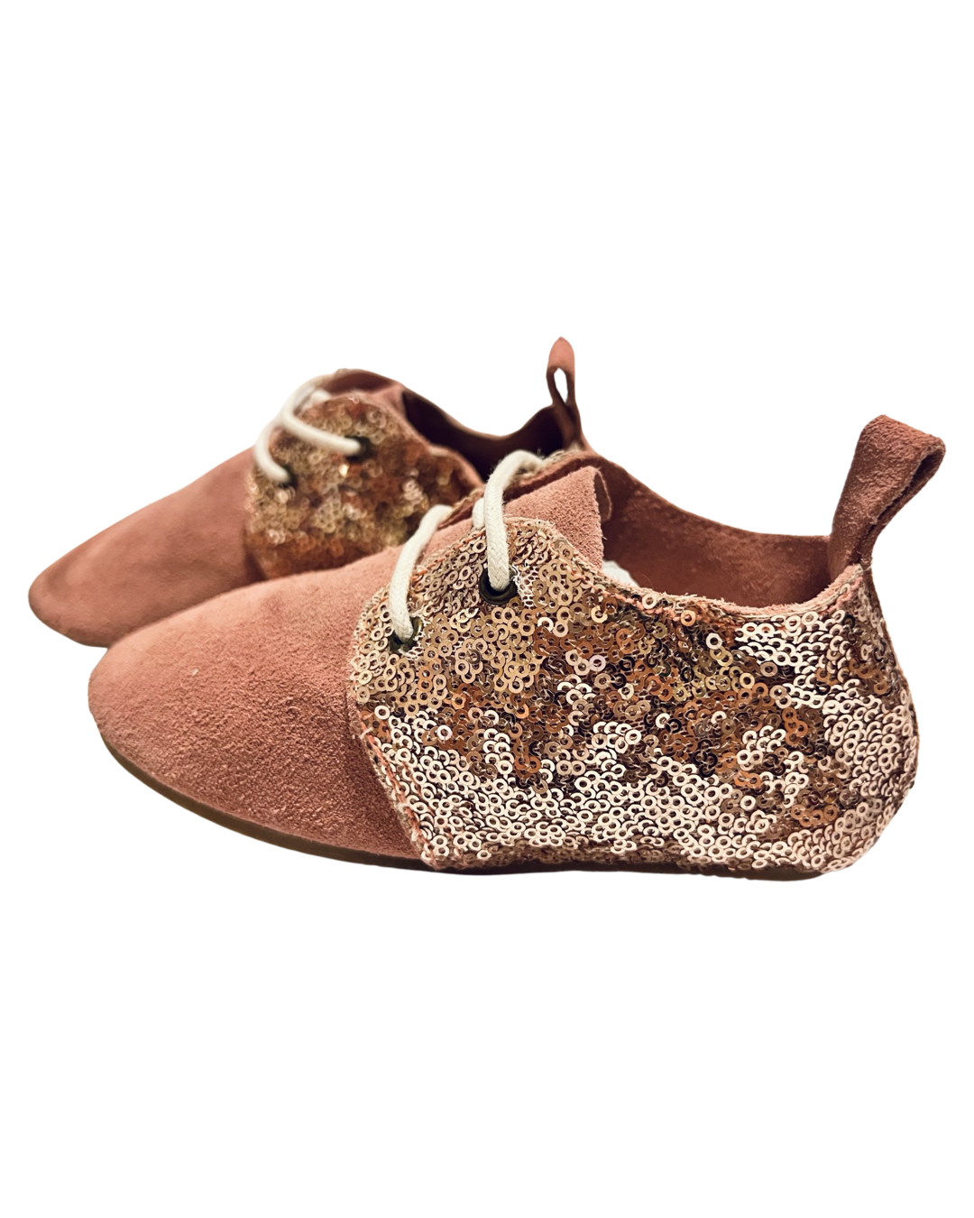 9C Toddler Girl Piper & Finn Rose Leather & Sequin Shoes