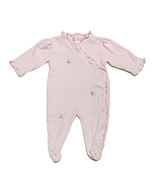 0-3M Baby Girl Pink Kissy Kissy Sleeper