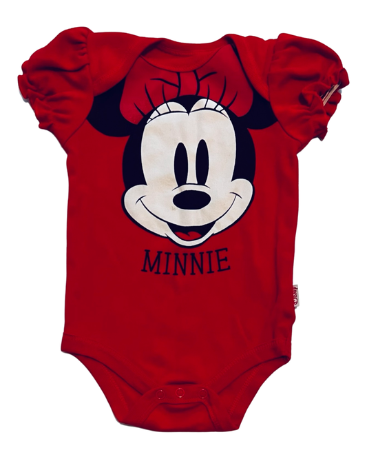 0-3M Baby Girl Red Disney Minnie Mouse Onesie