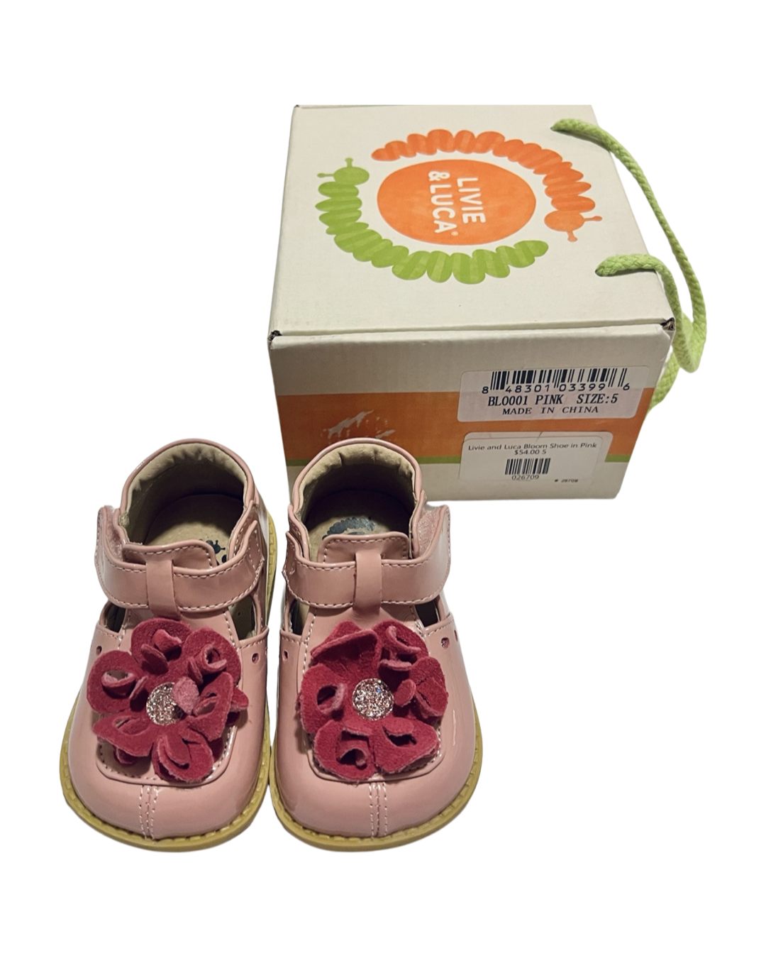 5C Toddler Girl Livie & Luca Pink Bloom T-Strap Shoes