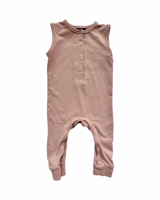 6-9M Baby Girl Boy Little Bipsy Dusty Pink Romper