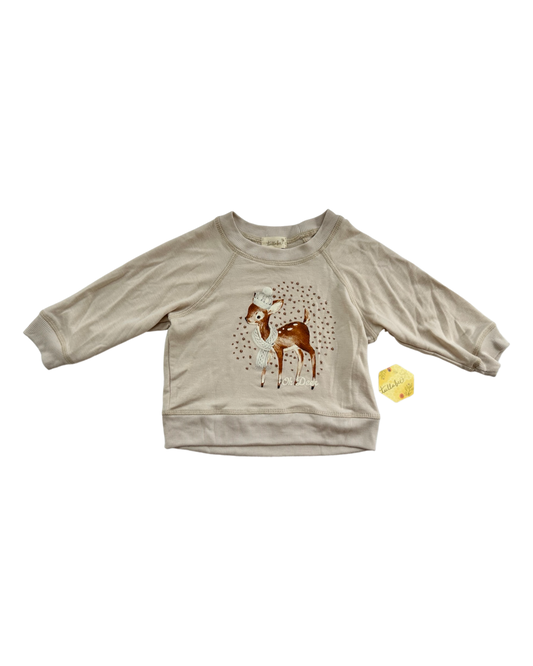 3T Toddler Girl Tullabee Boutique Winter Oh Deer Sweatshirt Top