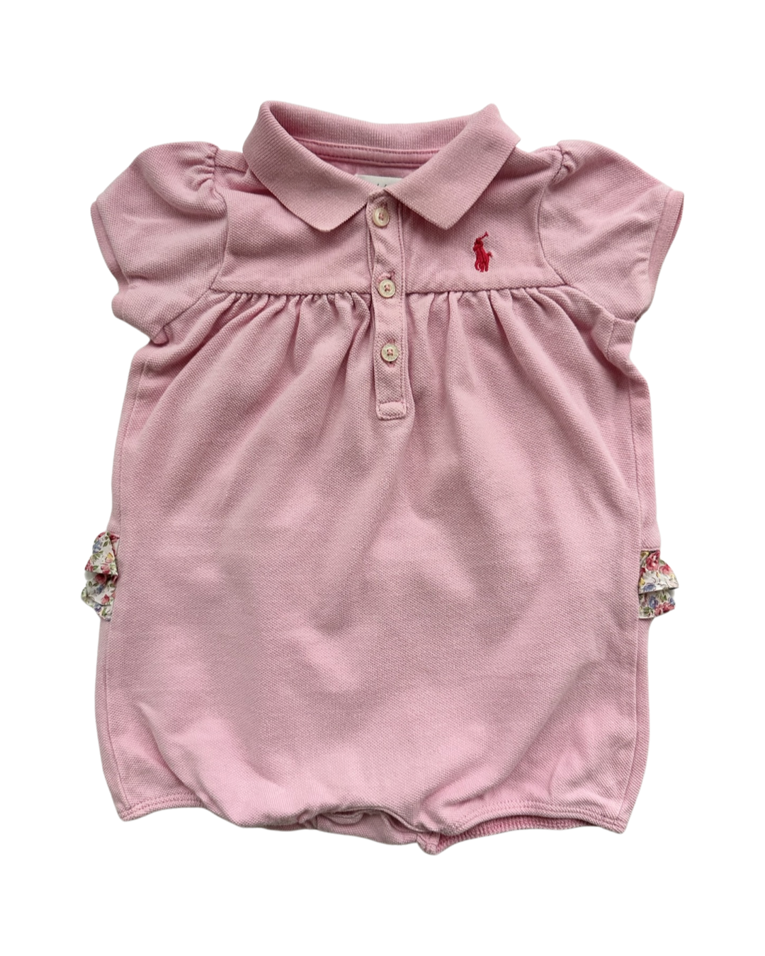 9M Baby Girl Pink Ralph Lauren Ruffle Butt Bubble