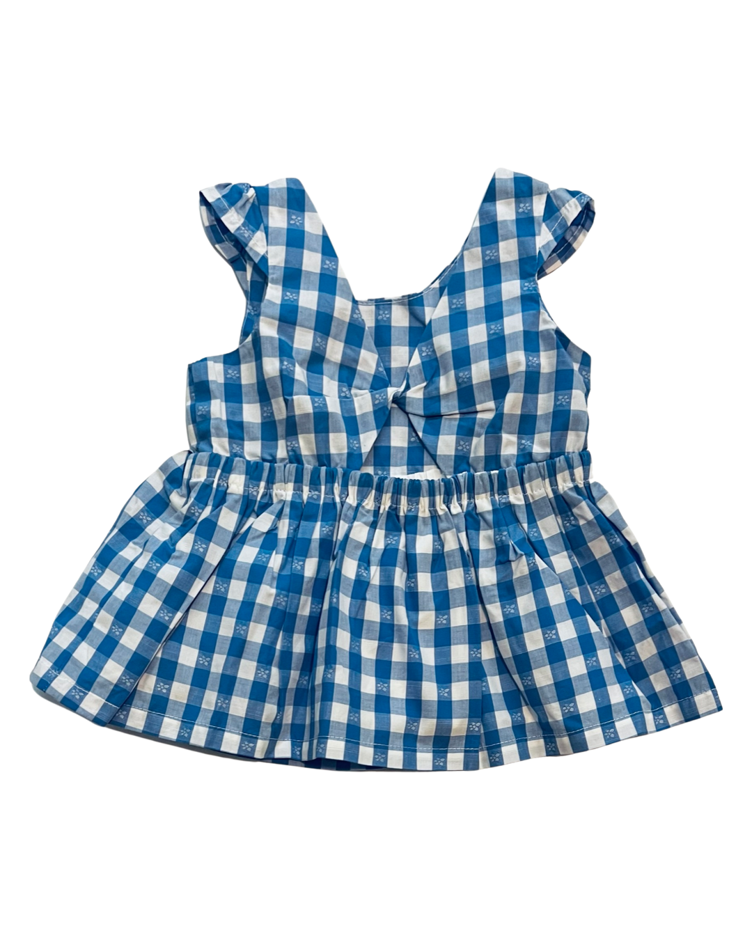 0-3M Baby Girl Blue Gingham Checked Cat & Jack Dress