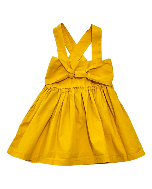 18M-24M Baby Girl Golden Mustard Yellow Boutique Dress