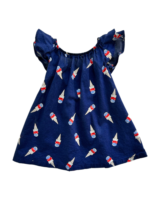 0-3M Baby Girl Old Navy Blue Ice Cream Dress