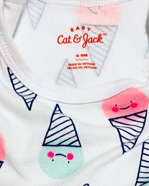 6-9M Baby Girl Cat& Jack Ice Cream Top