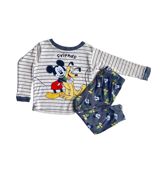 24M Baby Boy DISNEY Baby Mickey & Pluto Friends PJs