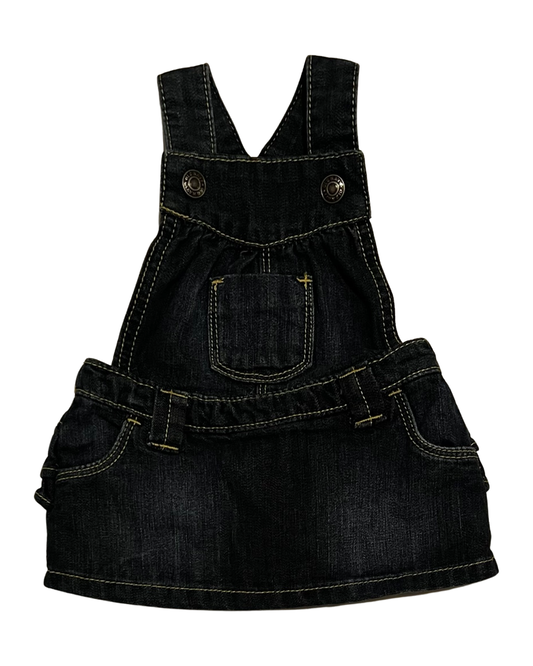 0-3M Baby Girl Old Navy Blue Jean Overall Dress