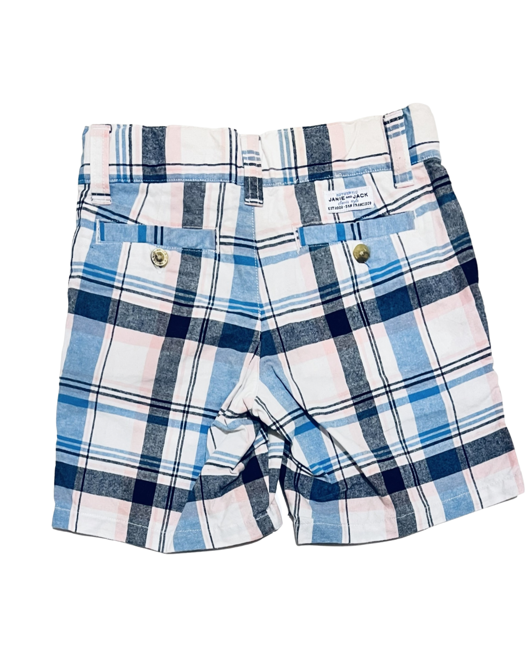 2T Toddler Boy Janie & Jack Blue & Pink Plaid Shorts