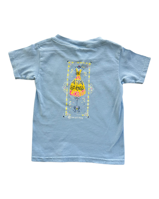 3T Toddler Girl Blue It’s A Girl Thing T-Shirt Top