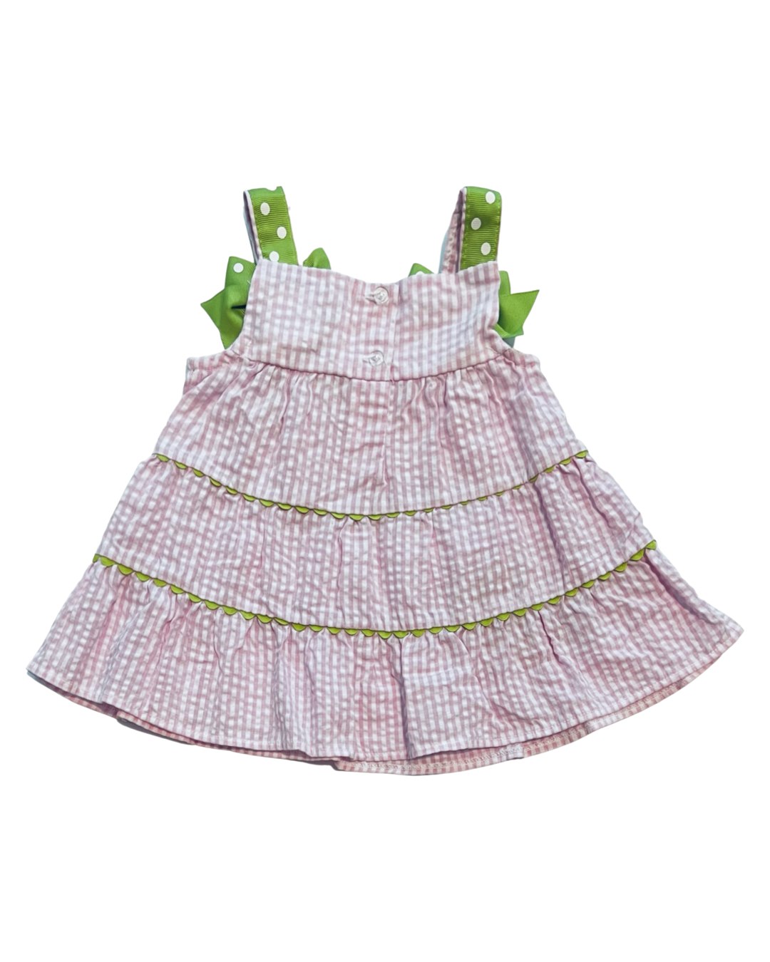 0-3M Baby Girl Pink Seersucker Rare Editions Dress