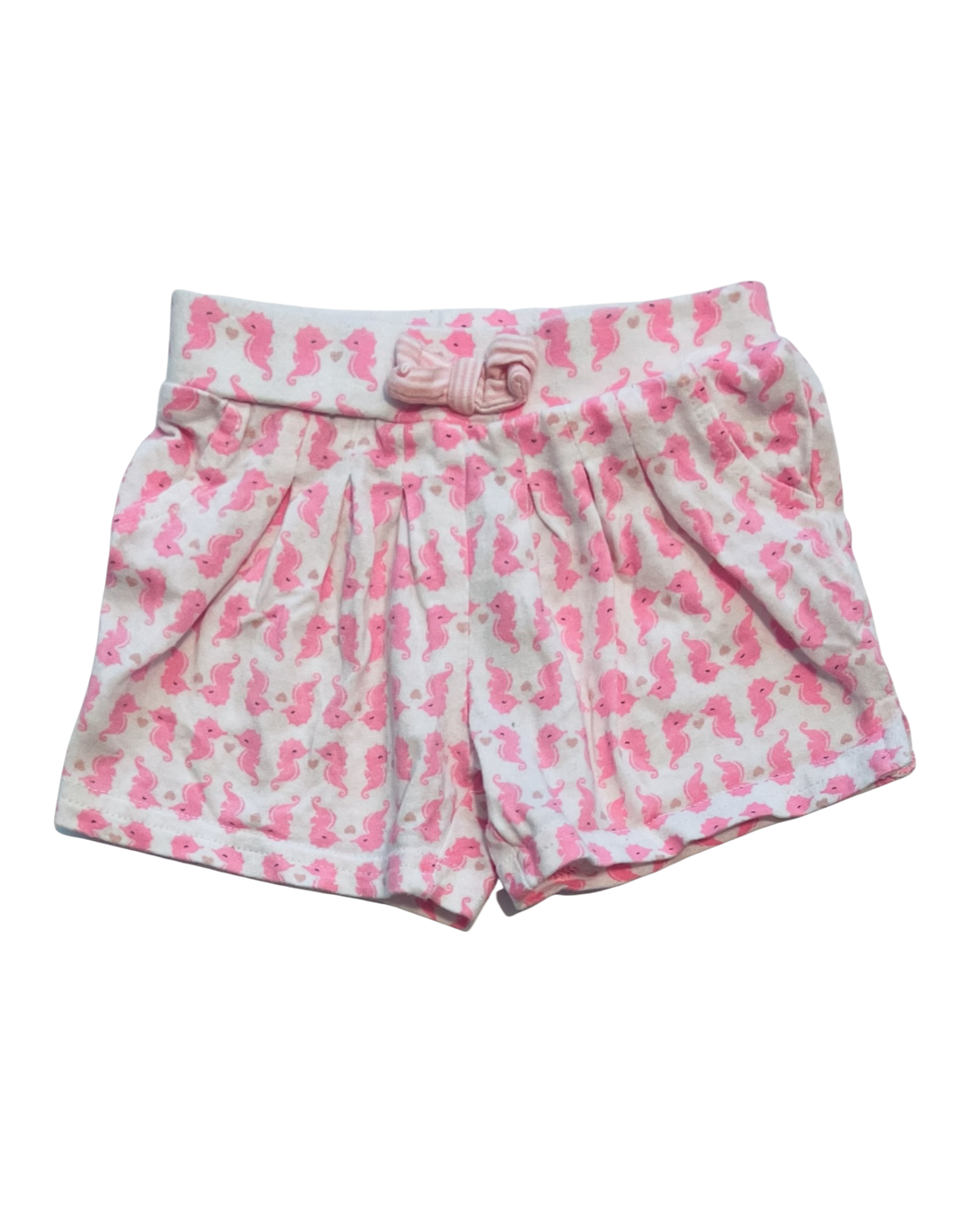 0-3M Baby Girl Carters Pink Seahorse Shorts