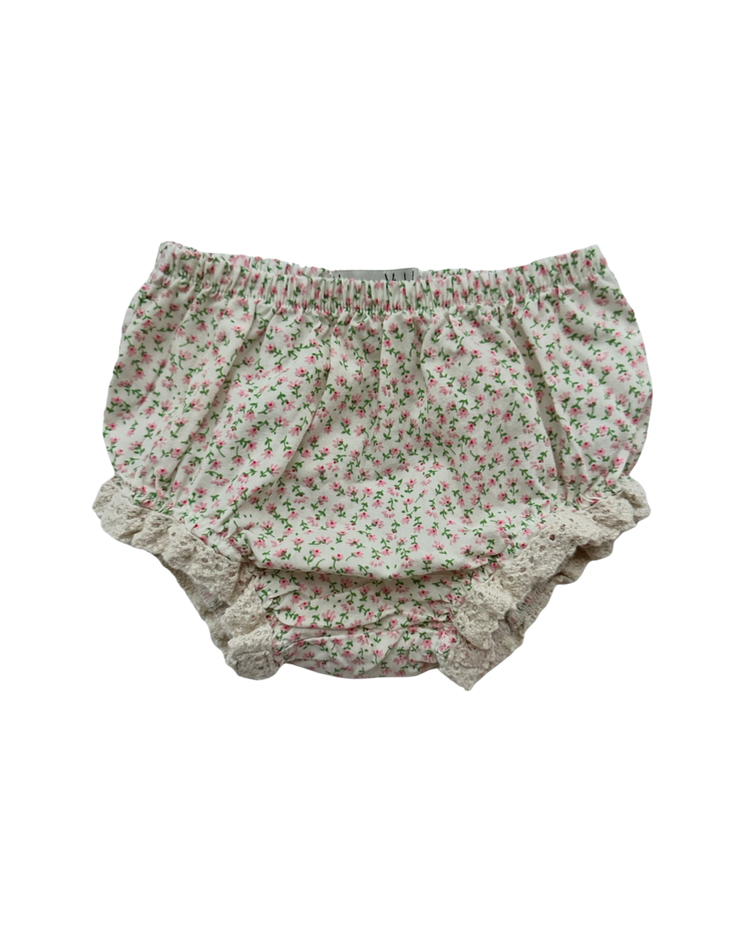 6-9M Baby Girl Harry & Violet Rosebud Floral Bloomers and White Eyelet Top