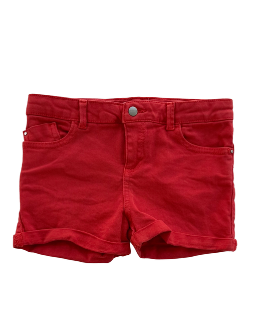 Girls Size 8 Mayoral Red stretch Jean Shorts