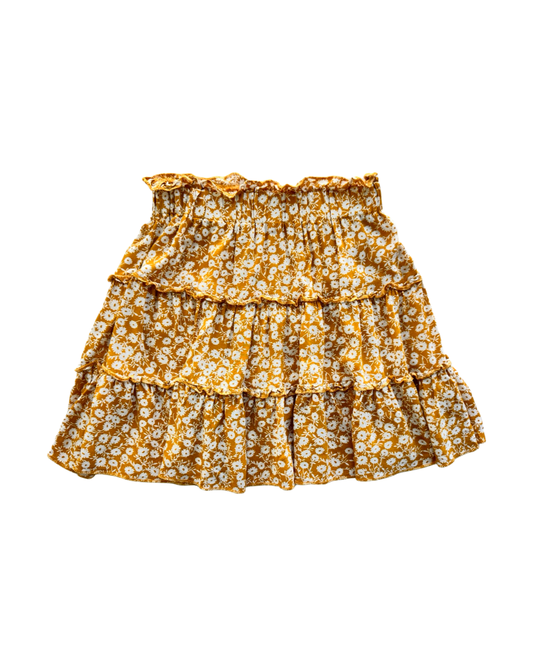 Women’s XS Size 2 Shein Mustard Floral Skirt