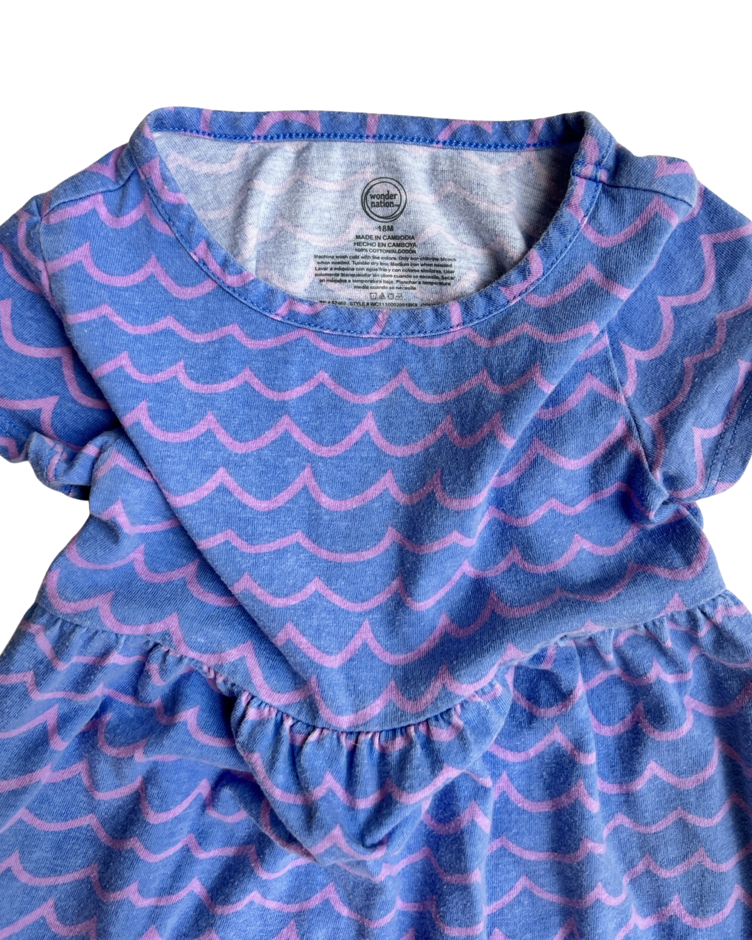 18M Baby Girl WonderNation Blue Wave Dress