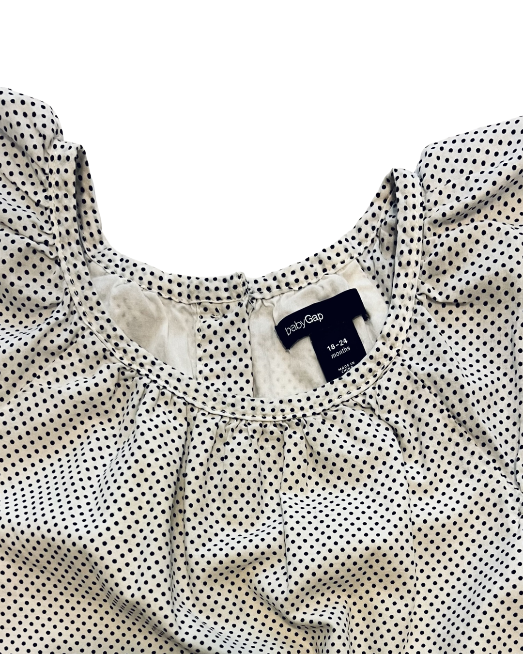 18M-24M Baby Girl Baby Gap Gray & white Polka Dot Dress