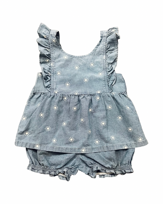 18M Baby Girl Carters Chambray Sun 2pc Set