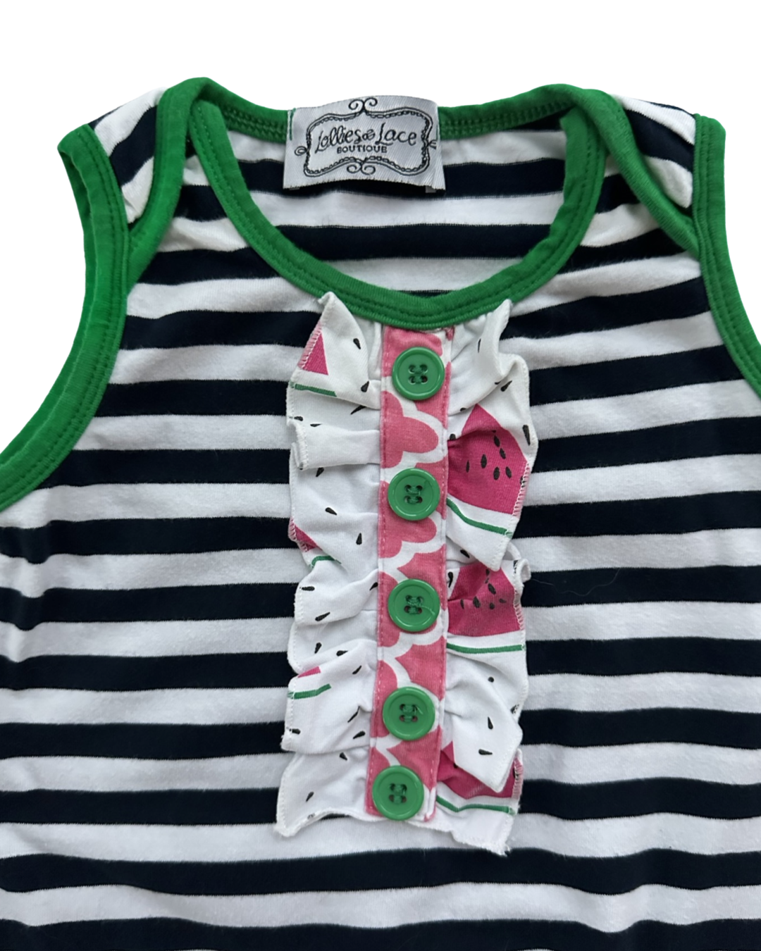 6-9M Baby Girl Lollies & Lace Boutique Watermelon Romper