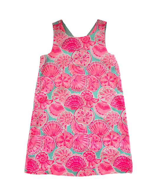 Girls Size 8 Pink & Turquoise Seashell Tommy Bahama Dress