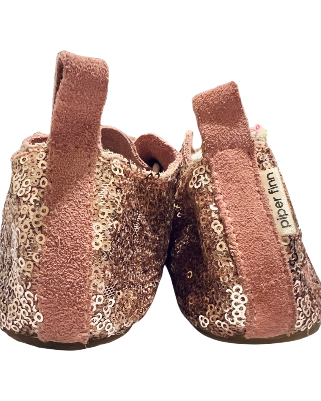 9C Toddler Girl Piper & Finn Rose Leather & Sequin Shoes