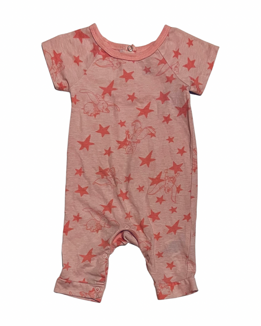 0-3M Baby Girl DISNEY Pink Dumbo Romper