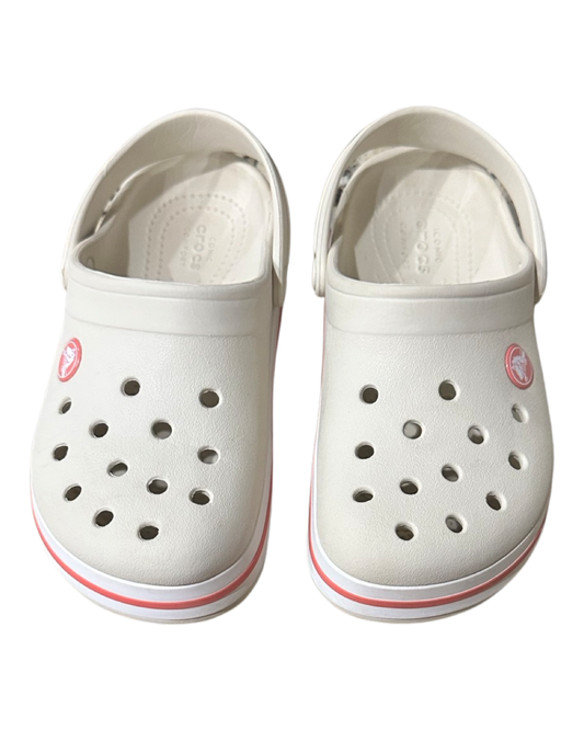 13C Toddler Girl Neutral Crème Classic Crocs