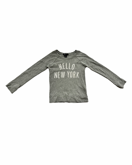 4T Toddler / 5T Toddler Girl Gap Kids XS Gray Long Sleeve Hello New York Top