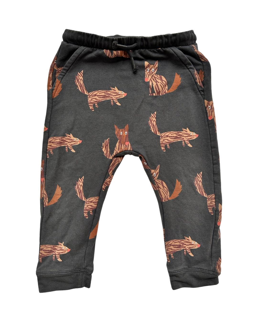 24M Baby Boy M&S Gray Fox Jogger Pants