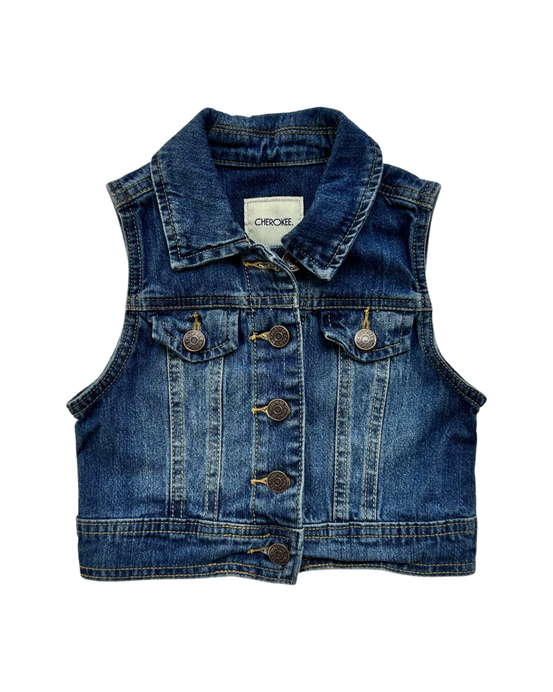 4T Toddler Girl Cherokee Jean Jacket Vest