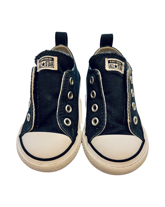 6C Toddler Boy / Girl Navy Blue Velcro No Laces All Star Converse Chucks