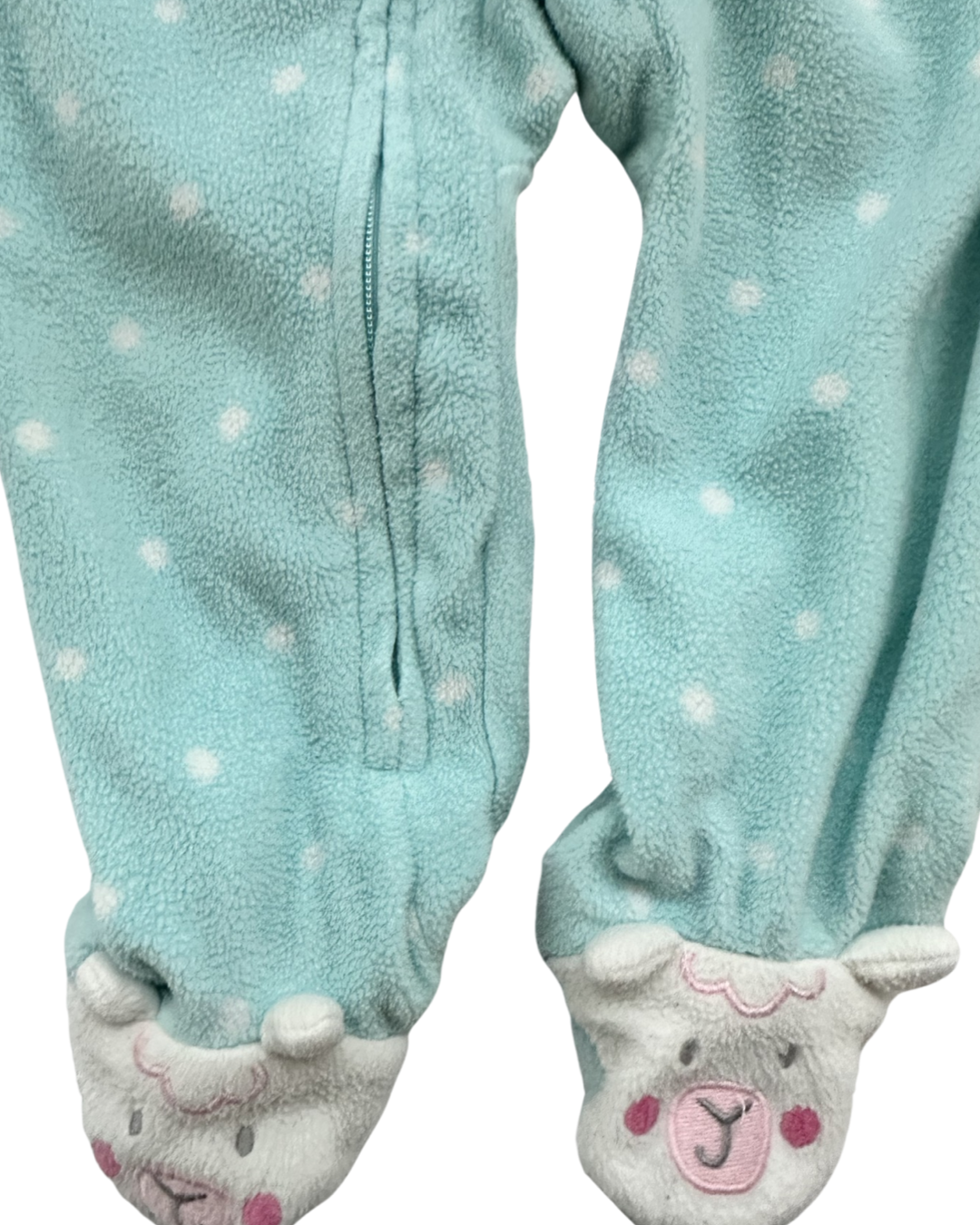 9M Baby Girl Absorba Fleece Llama Sleeper PJs