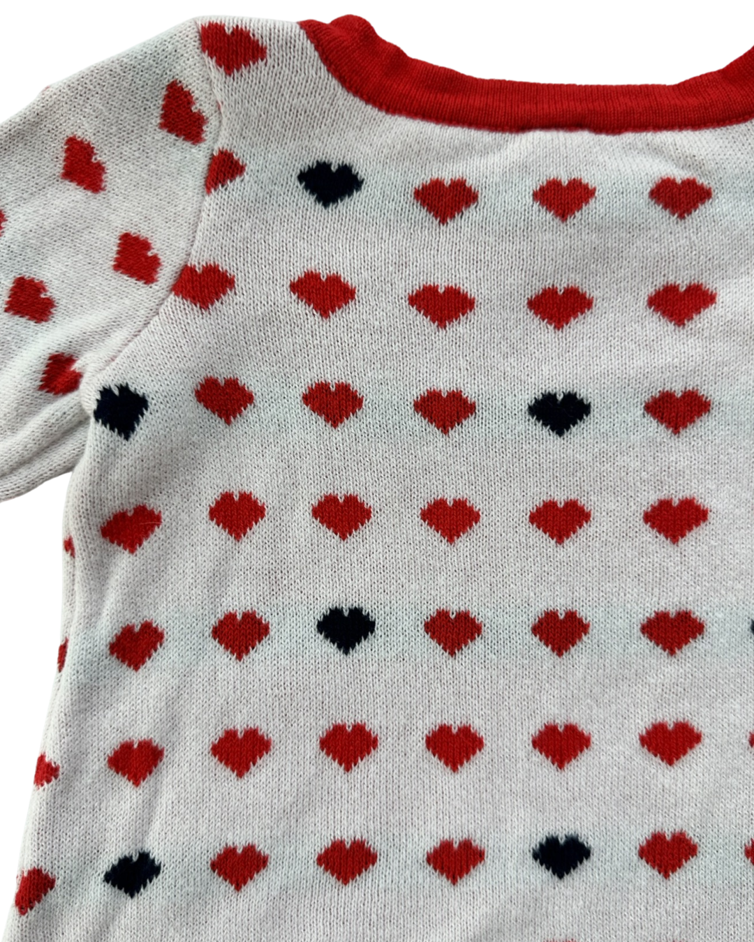 6-12M Baby Girl Janie & Jack Red / Blue Heart Sweater Dress