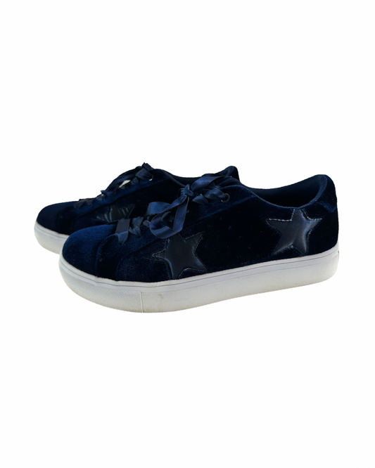 Women’s Size 10 Madden Girl Navy Velvet Starstruck Fashion Sneakers Shoes