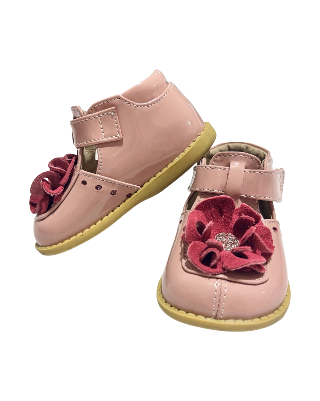 5C Toddler Girl Livie & Luca Pink Bloom T-Strap Shoes