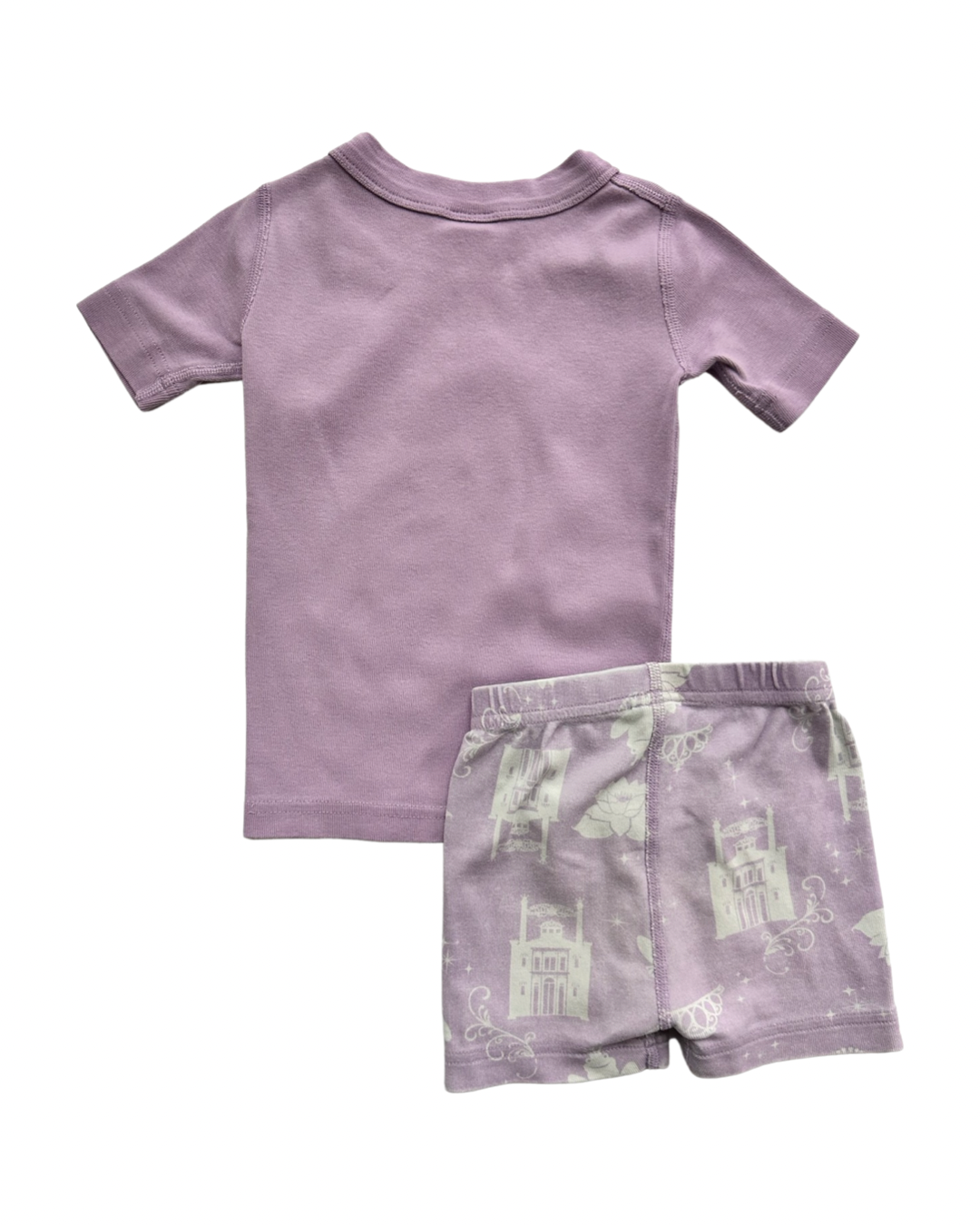 3T Toddler Girl Disney Hanna Andersson Purple Princess Tiana PJs Shorts & Top