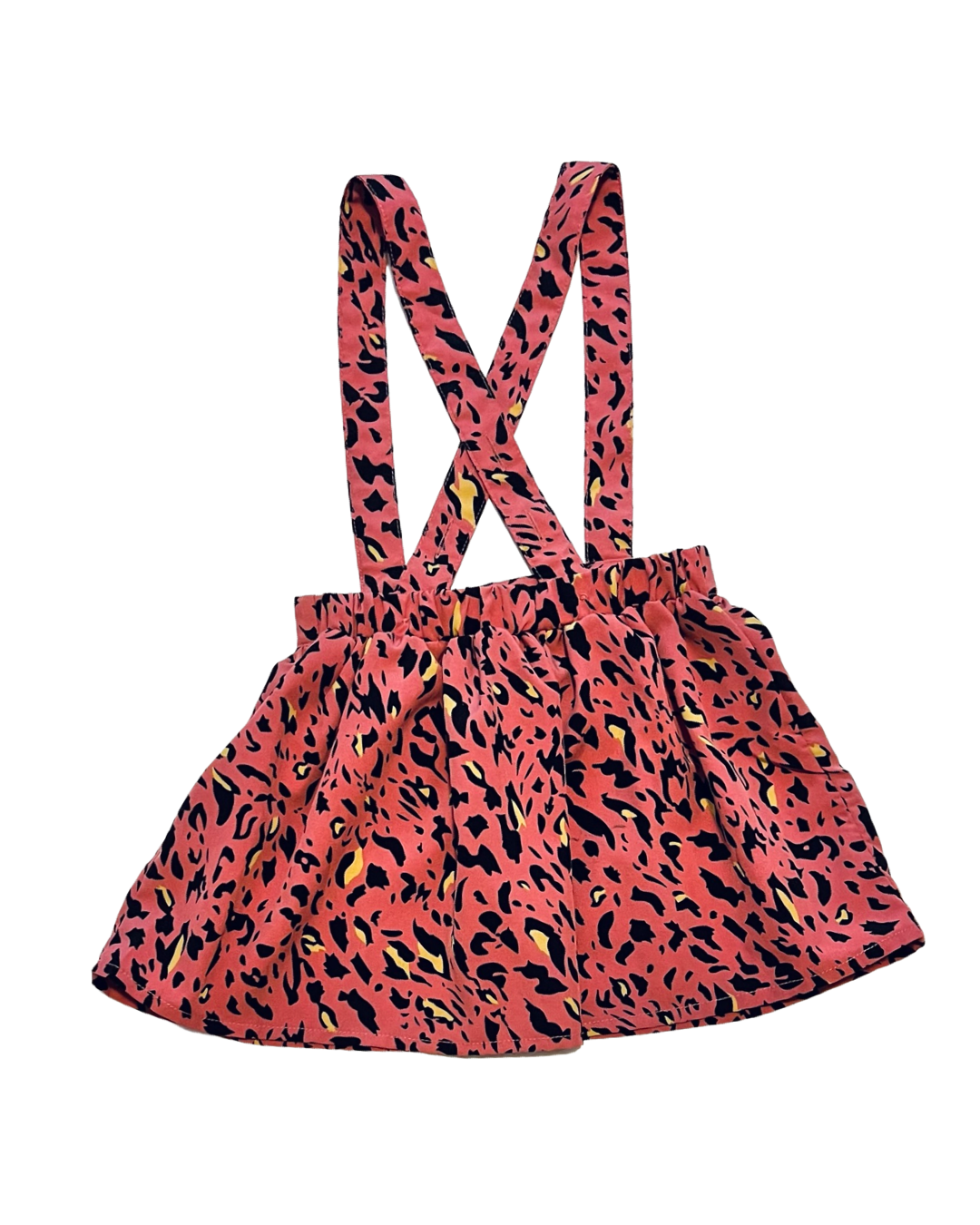 18M-24M Baby Girl Baileys Blossoms Pink Cheetah Suspender Skirt