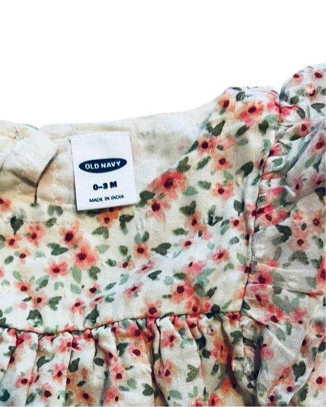 0-3M Baby Girl Old Navy Fall Floral Top