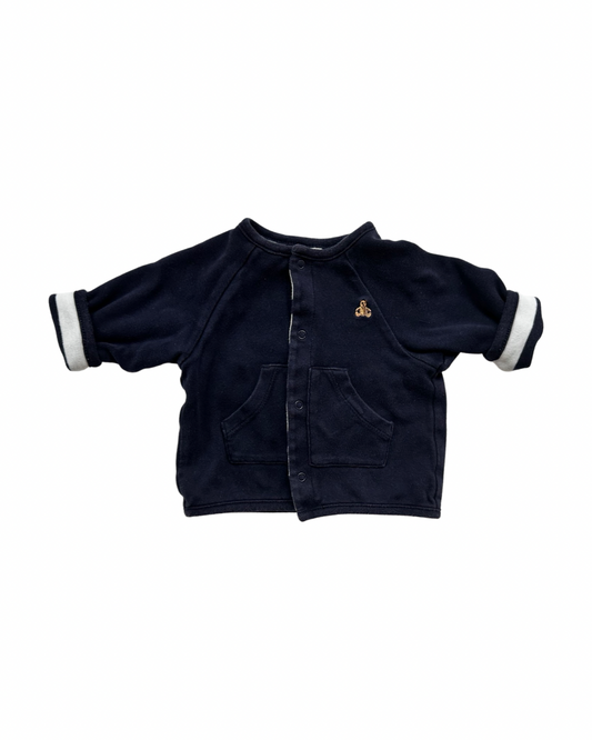 Newborn Baby Boy Baby Gap Navy & Striped Reversible Cardigan Jacket