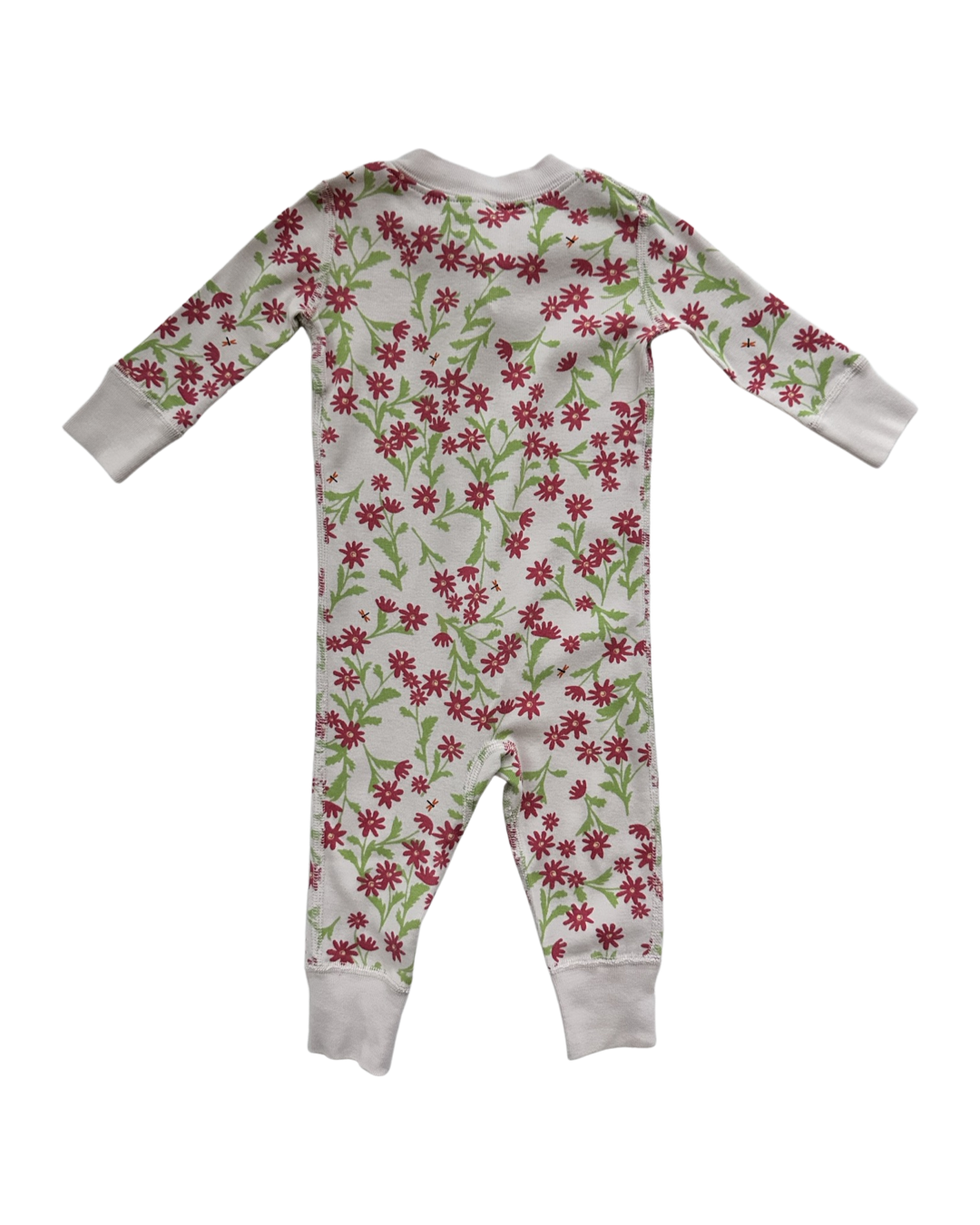 6-9M Baby Girl Hanna Andersson Pink Floral Sleeper PJs