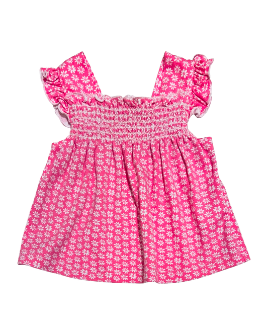 6-9M Baby Girl Kissy Kissy Pink Top