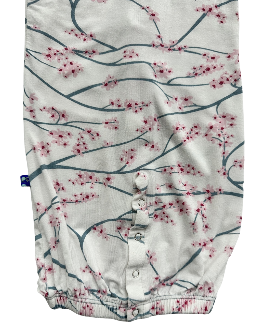 0-3M Baby Girl Kickee Pants Pink Cherry Blossom Floral Covertible Gown / Sleeper