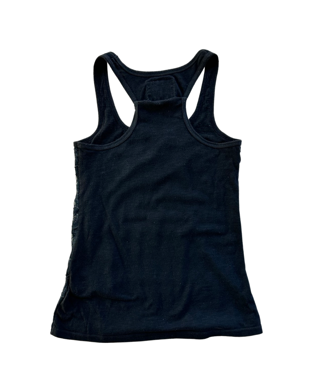 Girls Size 8/10 Medium Abercrombie Kids Navy Lace Tank Top